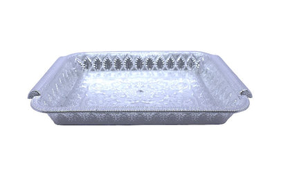 Silver Rectangle Plastic Gift Hamper Tray