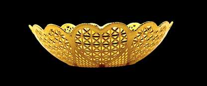 Golden Basket with Heart Design